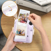 Clear Case for Fujifilm Instax Mini 12 Instant Camera, Protective Crystal Hard Shell PC Cover with Photo Storage Pocket & Shoulder Strap - Clear