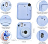 Fujifilm Instax Mini 12 Instant Camera Silicone Case |Protective Camera Cover with Adjustable Shoulder Strap | Paste Blue