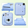 Fujifilm Instax Mini 12 Instant Camera Silicone Case |Protective Camera Cover with Adjustable Shoulder Strap | Paste Blue