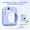 Fujifilm Instax Mini 12 Instant Camera Silicone Case |Protective Camera Cover with Adjustable Shoulder Strap | Paste Blue