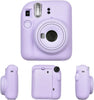 Silicone Case for Fujifilm Instax Mini 12 Instant Camera Case |Soft Protective Camera Cover with Adjustable Shoulder Strap - Lilac Purple