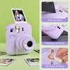 Fujifilm Instax Mini 12 Instant Camera Silicone Case |Protective Camera Cover with Adjustable Shoulder Strap | Lilac Purple