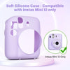 Silicone Case for Fujifilm Instax Mini 12 Instant Camera Case |Soft Protective Camera Cover with Adjustable Shoulder Strap - Lilac Purple