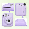 Fujifilm Instax Mini 12 Instant Camera Silicone Case |Protective Camera Cover with Adjustable Shoulder Strap | Lilac Purple