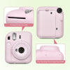 Silicone Case for Fujifilm Instax Mini 12 Instant Camera Case |Soft Protective Camera Cover with Adjustable Shoulder Strap - Blossom Pink