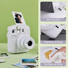 Fujifilm Instax Mini 12 Instant Camera Silicone Case |Protective Camera Cover with Adjustable Shoulder Strap | Clay White