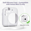 Fujifilm Instax Mini 12 Instant Camera Silicone Case |Protective Camera Cover with Adjustable Shoulder Strap | Clay White
