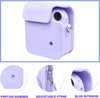 PU Leather Camera Case for Fujifilm Instax Mini 12 Instant Camera | Protective Camera Cover with Adjustable Shoulder Strap - Lilac Purple