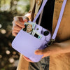 PU Leather Camera Case for Fujifilm Instax Mini 12 Instant Camera | Protective Camera Cover with Adjustable Shoulder Strap - Lilac Purple