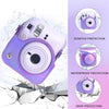 Protective Camera Case for Fujifilm Instax Mini 12 Instant Camera|PU Leather Camera Cover with Adjustable Shoulder Strap - iridescent purple