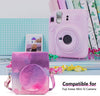 PU Leather Camera Case for Fujifilm Instax Mini 12 Instant Camera | Protective Camera Cover with Adjustable Shoulder Strap - Pink Cloud