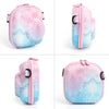 Universal Protective Camera Case for Fujifilm Instax Mini 12 11 9 8 SE 7+ 40, Instant Camera Bag Hard EVA Case with Shoulder Strap- Blue pink painting