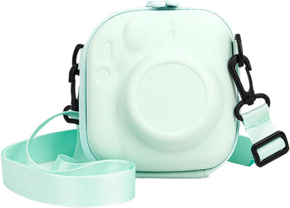 Universal Protective Camera Case for Fujifilm Instax Mini 12 11 9 8 SE 7+ 40, Instant Camera Bag Hard EVA Case with Shoulder Strap- Mint Green