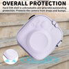 Universal Protective Camera Case for Fujifilm Instax Mini 12 11 9 8 SE 7+ 40, Instant Camera Bag Hard EVA Case with Shoulder Strap- Lilac purple