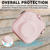 Universal Protective Camera Case for Fujifilm Instax Mini 12 11 9 8 SE 7+ 40, Instant Camera Bag Hard EVA Case with Shoulder Strap- Blossom Pink