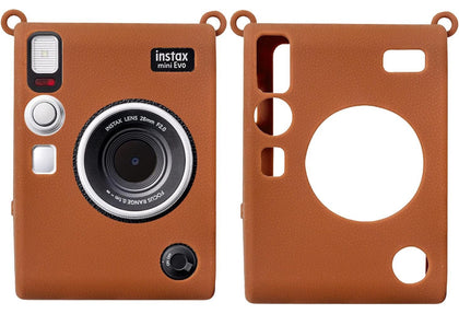 Fujifilm Instax Mini EVO Instant Camera Silicone Case | Protective Cover | Brown