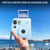 Silicone Case for Fujifilm Instax Mini SE Instant Camera Case |Soft Protective Camera Cover with Adjustable Shoulder Strap - Blue