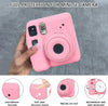 Silicone Case for Fujifilm Instax Mini SE Instant Camera Case |Soft Protective Camera Cover with Adjustable Shoulder Strap - Pink