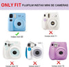 Silicone Case for Fujifilm Instax Mini SE Instant Camera Case |Protective Camera Cover with Adjustable Shoulder Strap | White