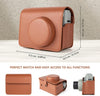 Camera Case for Instax Wide 400 Camera, PU Leather Protective Carrying Camera Bag with Adjustable Shoulder Strap- Brown