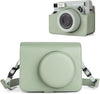 Camera Case for Instax Wide 400 Camera, PU Leather Protective Carrying Camera Bag with Adjustable Shoulder Strap- Fresh Green