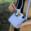 Protective Case for Fujifilm Instax Mini 12 Instant Camera| PU Leather Camera Carrying Bag Cover with Adjustable Shoulder Strap With Mini Photo Album 64 Pockets | Blue