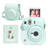 Protective Case for Fujifilm Instax Mini 12 Instant Camera| PU Leather Camera Carrying Bag Cover with Adjustable Shoulder Strap With Mini Photo Album 64 Pockets | Mint Green