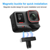 Magnetic Quick-Release Adapter Base for Insta360 X5 / Ace Pro 2 |Compact ABS Camera Mount Accessory- Black
