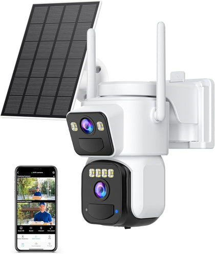 Outdoor WiFi Security Camera – Solar, PTZ, 2.5K, Waterproof