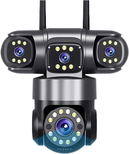 360° AI PTZ WiFi Camera – 4-Lens, 16x Zoom, Waterproof
