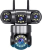 360° AI PTZ WiFi Camera – 4-Lens, 16x Zoom, Waterproof