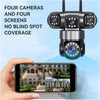 360° AI PTZ WiFi Camera – 4-Lens, 16x Zoom, Waterproof