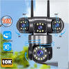 360° AI PTZ WiFi Camera – 4-Lens, 16x Zoom, Waterproof