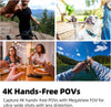 4K Mini Action Camera |Ultra-Light Thumb-Sized Body Cam with WiFi, 360° Rotating Clip, Magnetic Mount, 150-Min Battery