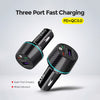96W Quad Port Fast Charging Car Adapter Universal Compatibility with Type-C PD + USB Output,