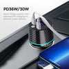 3-In-1 Car Phone Charger with QC3.0 Fast Charging,