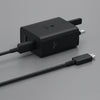 50W Duo Power Adapter with USB-C Cable 5A 1.8m Dual-Port Super Fast Charging  -Black