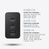 65W Trio Fast Charger Adapter -Black
