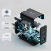 65W Trio Fast Charger Adapter -Black