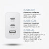 65W Trio Fast Charger Adapter -White