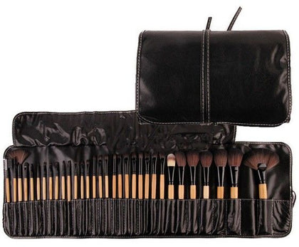 32 Pieces Professional Makeup Brushes, Cosmetic Facial Make up Brush Kit - Brown