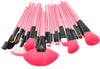 22 pcs Makeup Brush Set Professional Make Up Brushes Kit Wooden Handle Cosmetic Tools with Pink Bag Case Pouch -Pink