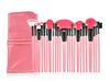 22 pcs Makeup Brush Set Professional Make Up Brushes Kit Wooden Handle Cosmetic Tools with Pink Bag Case Pouch -Pink