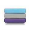 Makeup Remover Cloth Reusable Microfiber Face Towel Washable | Facial Cleansing Cloths [15.7x6.6 inch] | 3 Per Pack | Blue, Grey, Purple