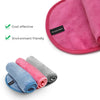 Makeup Remover Cloth Reusable Microfiber Face Towel Washable | Facial Cleansing Cloths [15.7x6.6 inch] | 3 Per Pack | Pink, Blue, Purple