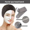 Facial Spa Headband, Ultra Soft Microfiber Adjustable Face Wash Headband Reusable Cloth Stretch Towel - White