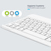 Ultra-Slim Rechargeable Portable Bluetooth Keyboard and Mouse Comb for Android Windows Tablet Cell Phone iPhone - White