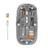 Bluetooth Wireless Mouse | Transparent Magnetic Mouse Triple Mode | Grey