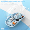 Bluetooth Wireless Mouse | Transparent Magnetic Mouse Triple Mode | White