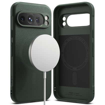 Google Pixel 9 Pro Case Cover |  Onyx Magnetic Series | Back Phone Cover- Dark Green